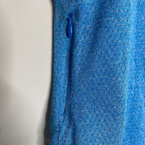 Nike Dri-Fit Blue Running Short-Sleeve Boxy Top Zip Pocket Size M - Picture 4 of 12